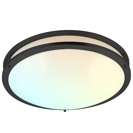 Luxrite 18 Inch LED Flush Mount Ceiling Light 5 CCT Selectable 2700K-5000K 24W 2160LM Dimmable LR23294-1PK